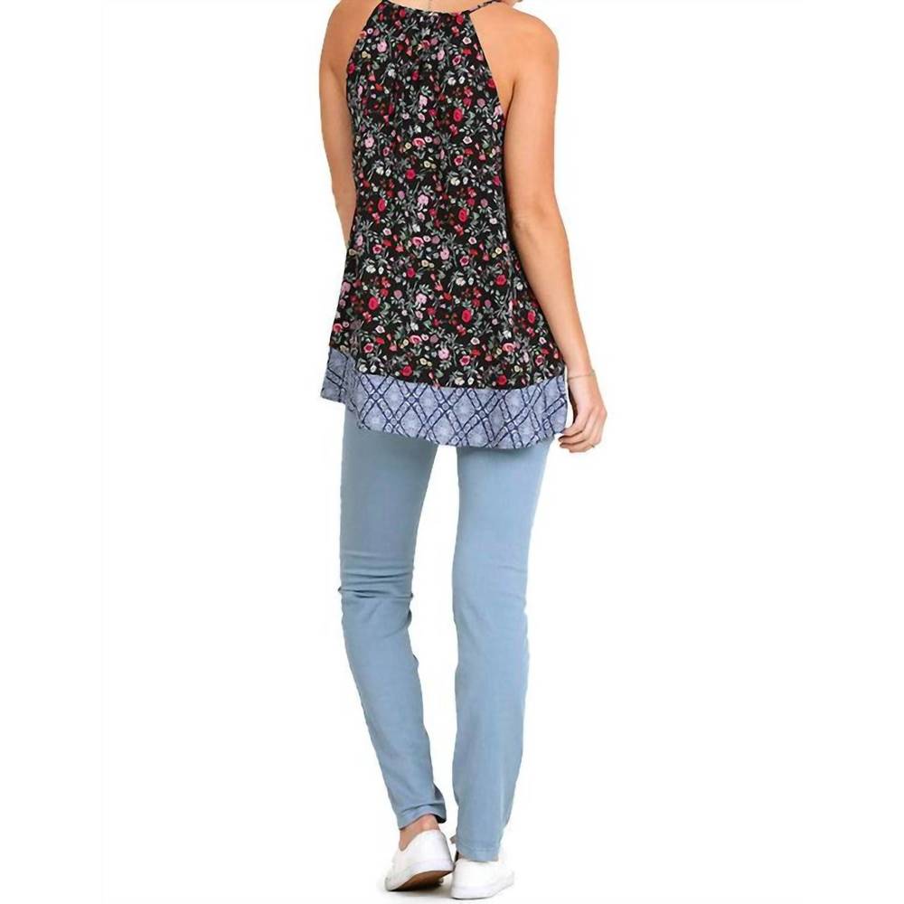 NEW UMGEE bohemian halter neck top in black - Picture 3 of 4